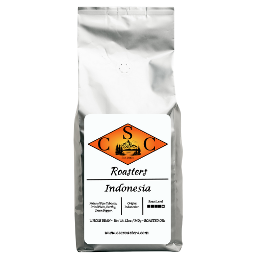 Indonesia Coffee, front view