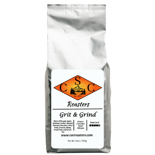 Grit & Grind coffee blend, front side